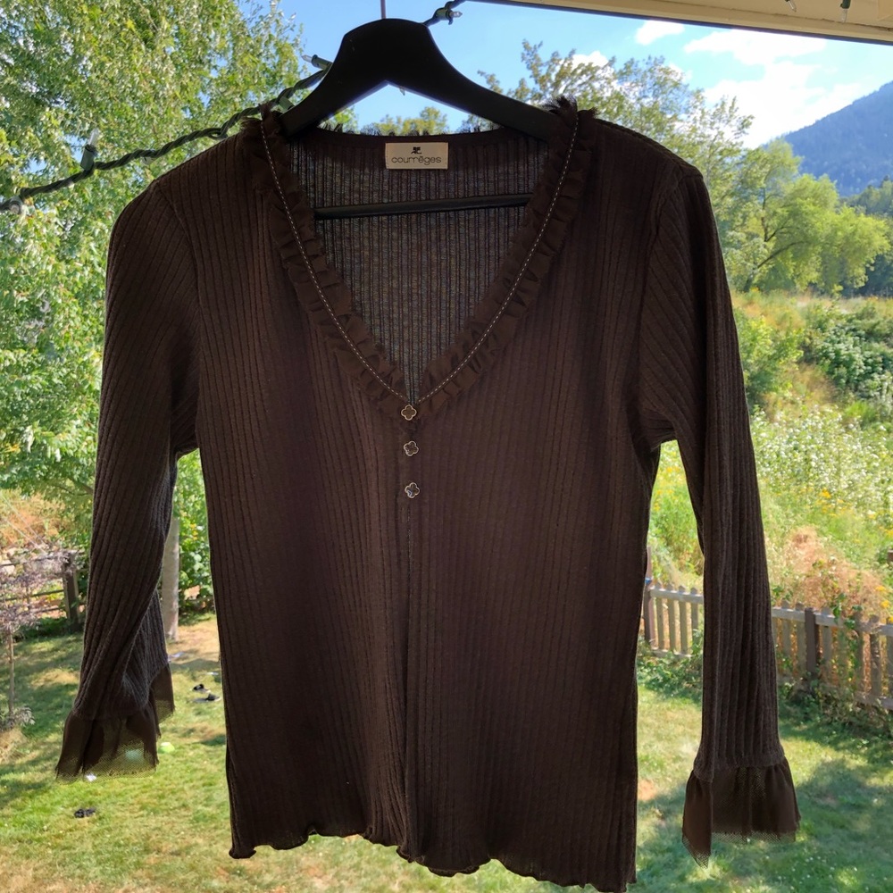 Dark brown Courrèges top